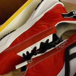 Fendi low red sneakers